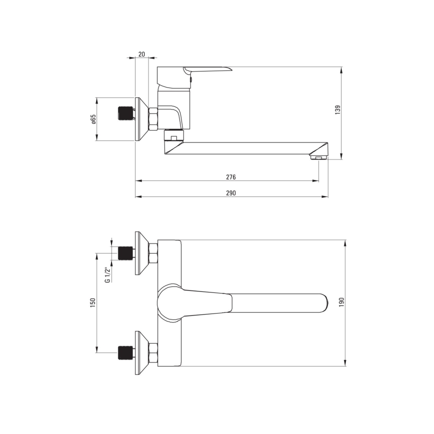 Deante BFC_080M - Μπαταρία κουζίνας CORIO γυαλιστερό χρώμιο