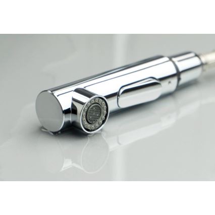 Deante BKM_073M - Μπαταρία νεροχύτη με αποσπώμενο ντους MOMI σε γυαλιστερό χρώμιο