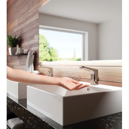 Deante BQH_029R - Μπαταρία Νιπτήρος με φωτοκύτταρο και ρύθμιση θερμοκρασίας  HIACYNT 4xAA γυαλιστερό χρώμιο