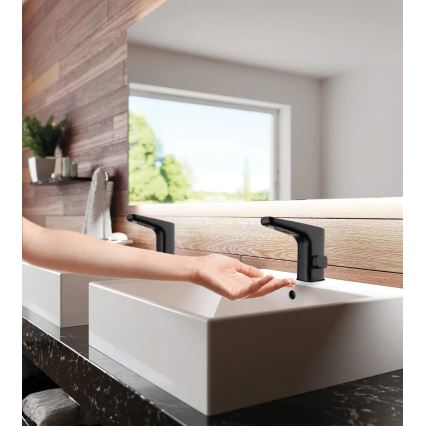 Deante BQH_N29R - Μπαταρία Νιπτήρος με φωτοκύτταρο Βαλβίδα νιπτήρος with temperature regulation HIACYNT 4xAA μαύρο