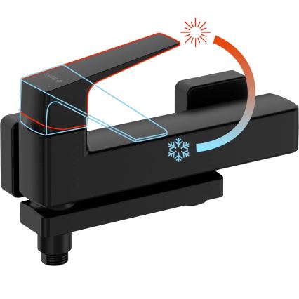 Deante BQL_N12M - Μπαταρία μπανιέρας αναδιπλούμενη BLUR μαύρη