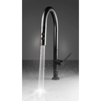 Deante BQO_N72M - Μπαταρία κουζίνας με ντους OLFATO μαύρο