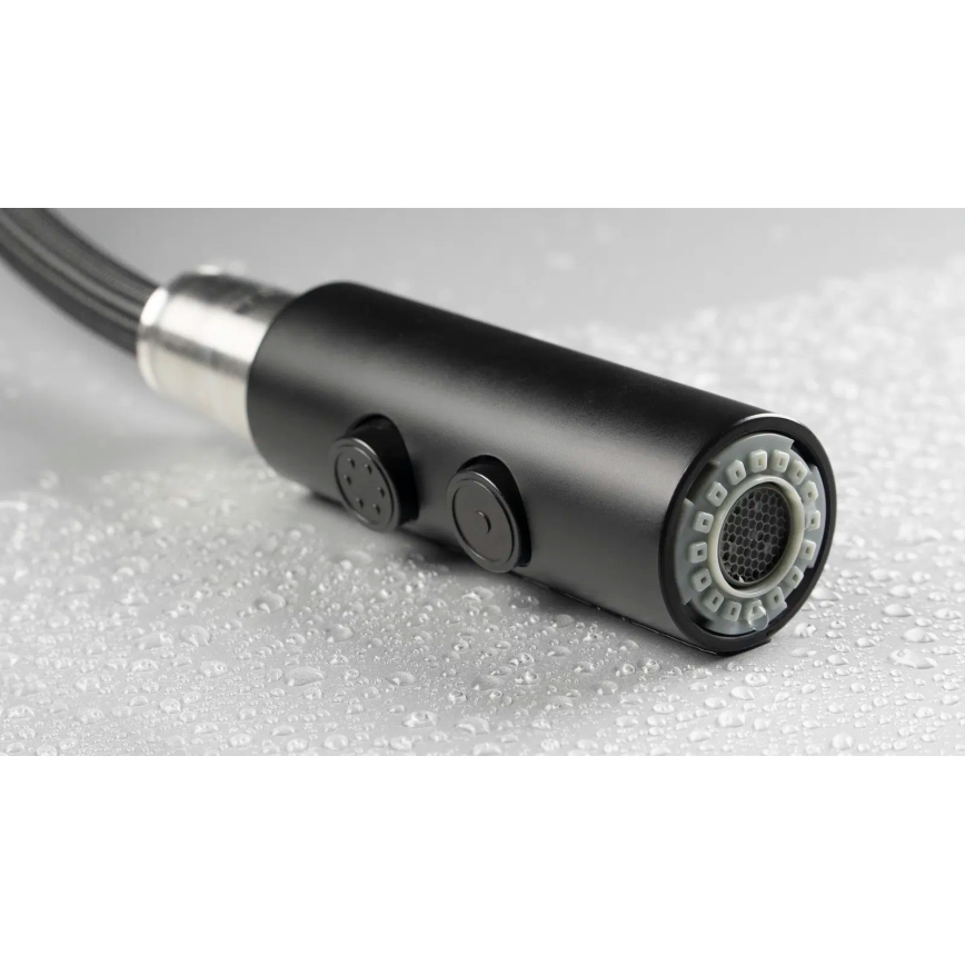 Deante BQO_N72M - Μπαταρία κουζίνας με ντους OLFATO μαύρο