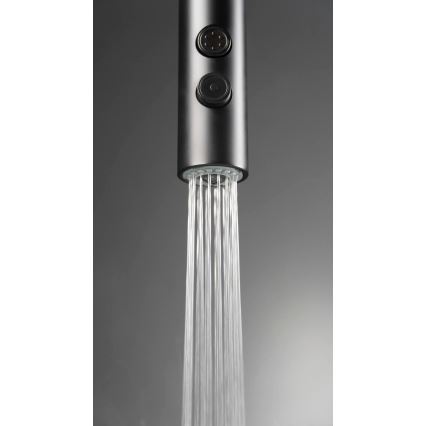 Deante BQO_N72M - Μπαταρία κουζίνας με ντους OLFATO μαύρο