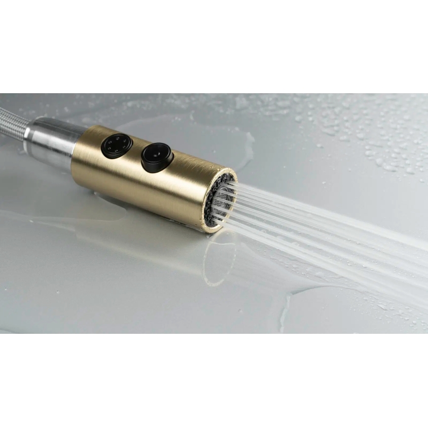 Deante BQO_R72M - Μπαταρία κουζίνας με ντους OLFATO brushed χρυσό