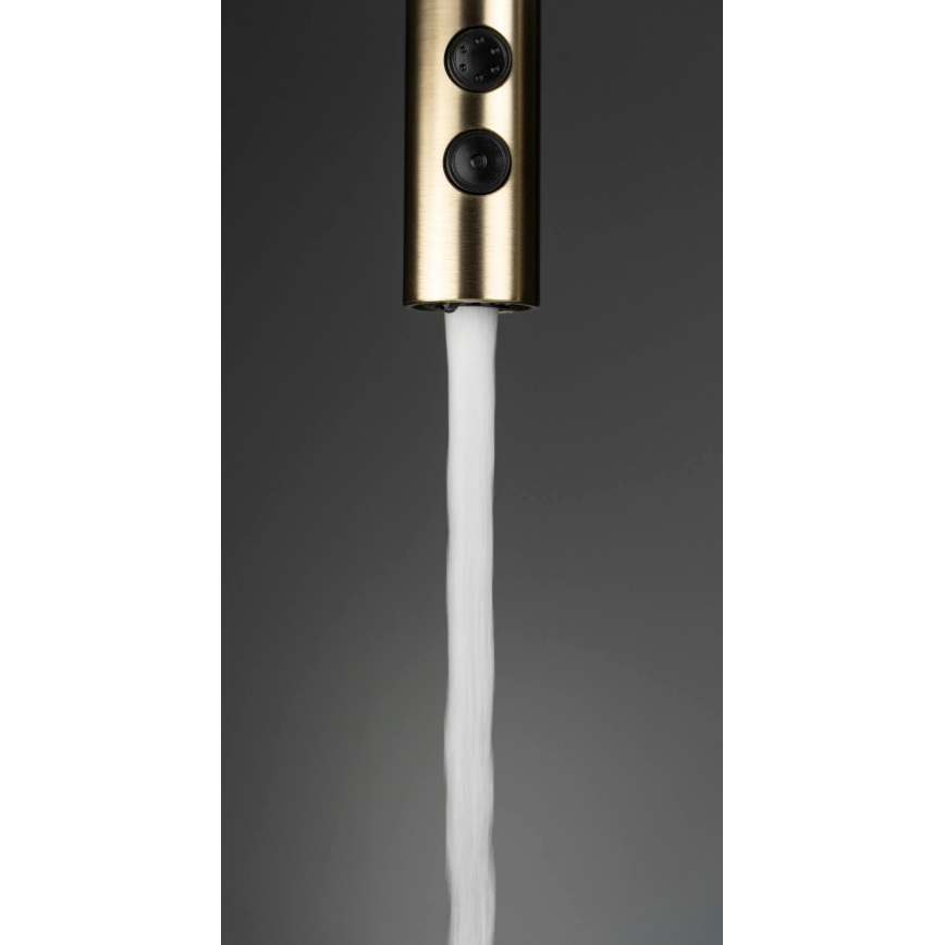 Deante BQO_R72M - Μπαταρία κουζίνας με ντους OLFATO brushed χρυσό