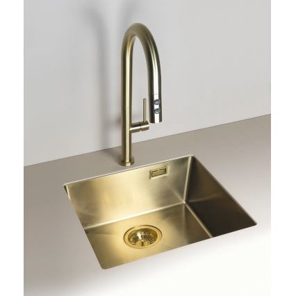 Deante BQO_R72M - Μπαταρία κουζίνας με ντους OLFATO brushed χρυσό