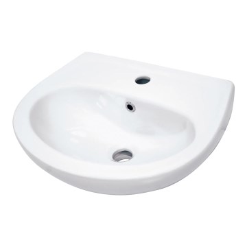 Deante CDJ_6U4W - Κρεμαστός νιπτήρας με οπή JASMIN 45,7x36,4 cm κεραμικός/λευκός