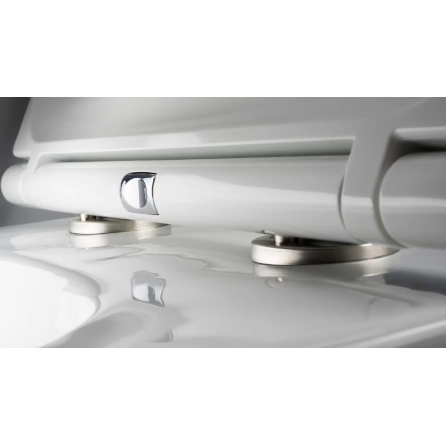 Deante CGRD6ZPW - Επιτοίχια λεκάνη WC με κάθισμα SoftClose ROUND, κεραμική/λευκή