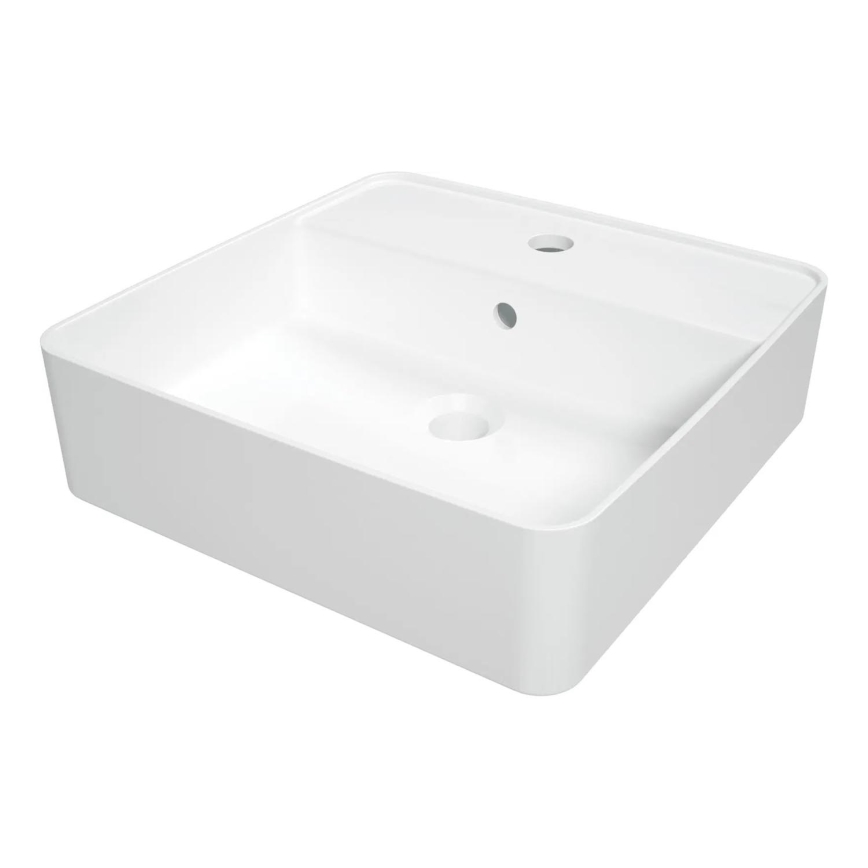 Deante CGS_6U4B - Νιπτήρας μπάνιου SQUARE 42x42 cm κεραμικός/λευκό