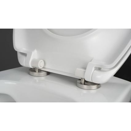 Deante CMOD6SPW - Επιτοίχια λεκάνη WC με κάθισμα SoftClose BORO, κεραμικό/λευκό