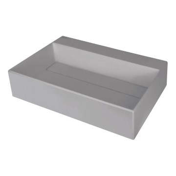 Deante CQR_SU6M - Εντοιχιζόμενο νιπτήρας CORREO 40x60cm γρανίτης/μεταλλικό γκρι