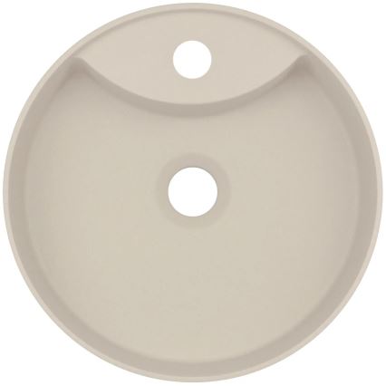 Deante CQS_5U4B - Εντοιχιζόμενο νιπτήρας SILIA με οπή για μπαταρία, διάμετρος 36 εκ., γρανίτης/μπεζ