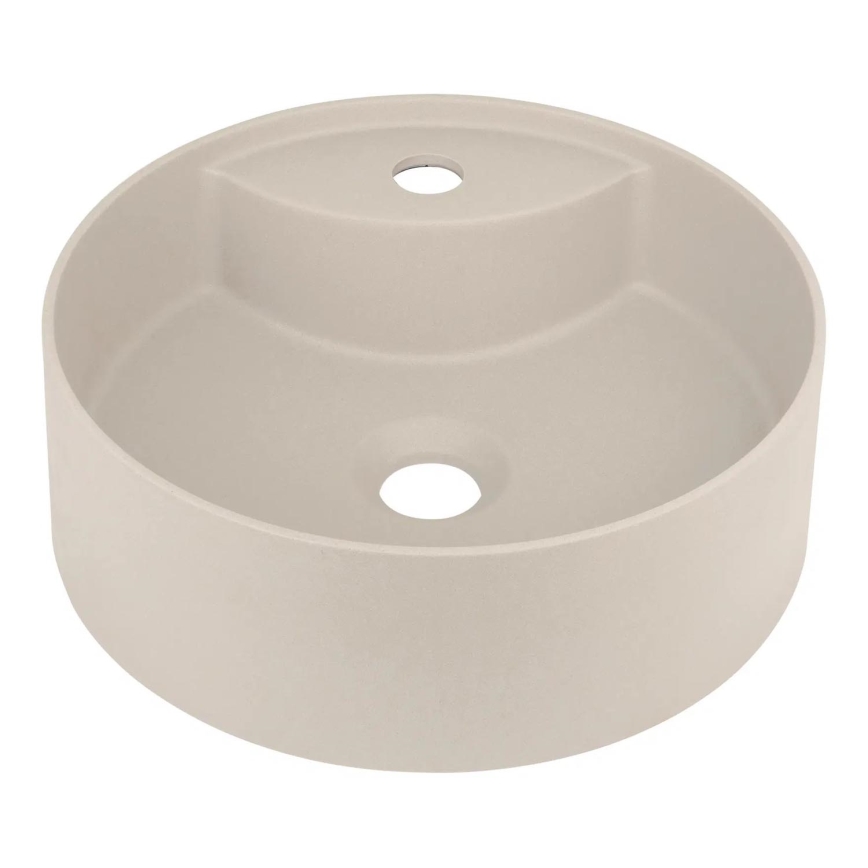 Deante CQS_5U4B - Νιπτήρας μπάνιου με ένα tap hole SILIA διάμετρος 36 cm γρανίτης/μπεζ