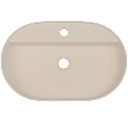 Deante CQS_5U6B - Νιπτήρας μπάνιου με ένα tap hole SILIA 35x55 cm γρανίτης/μπεζ