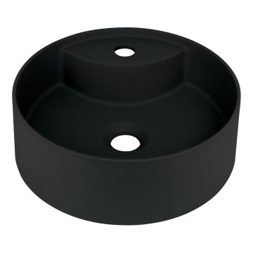 Deante CQS_NU4B - Επιτραπέζιος νιπτήρας SILIA με οπή για μπαταρία, Ø 36 εκ., γρανίτης/μαύρο