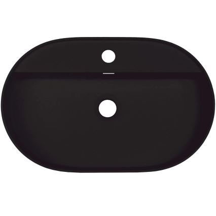 Deante CQS_NU6B - Επιτραπέζιος νιπτήρας SILIA 35x55 εκ. με οπή για μπαταρία, γρανίτης/μαύρο