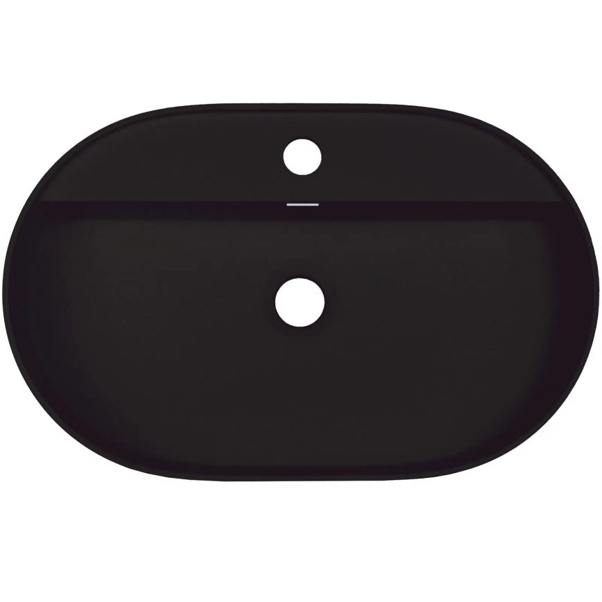 Deante CQS_NU6B - Επιτραπέζιος νιπτήρας SILIA 35x55 εκ. με οπή για μπαταρία, γρανίτης/μαύρο