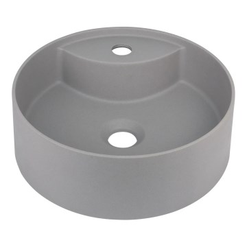 Deante CQS_SU4B - Επιτραπέζιος νιπτήρας SILIA με οπή για μπαταρία, διάμ. 36 εκ., γρανιτένιος/μεταλλικό γκρι