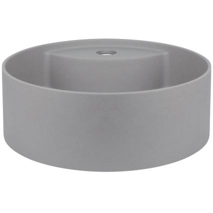 Deante CQS_SU4B - Επιτραπέζιος νιπτήρας SILIA με οπή για μπαταρία, διάμ. 36 εκ., γρανιτένιος/μεταλλικό γκρι