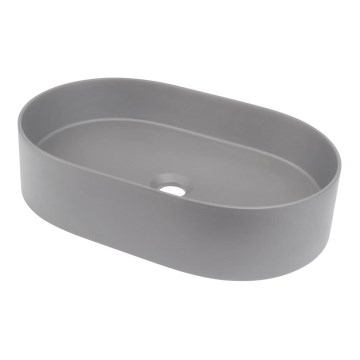 Deante CQS_SU6S - Επιτραπέζιος νιπτήρας SILIA 35x55 cm, γρανίτης/μεταλλικό γκρι