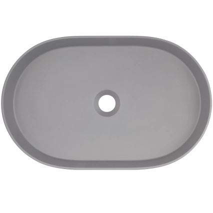Deante CQS_SU6S - Επιτραπέζιος νιπτήρας SILIA 35x55 cm, γρανίτης/μεταλλικό γκρι