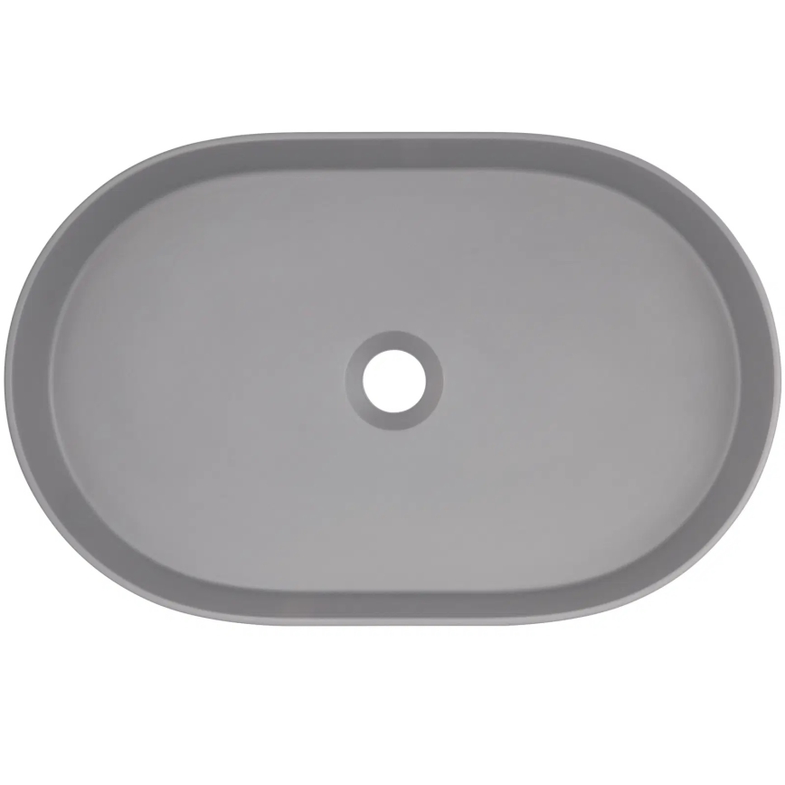 Deante CQS_SU6S - Επιτραπέζιος νιπτήρας SILIA 35x55 cm, γρανίτης/μεταλλικό γκρι