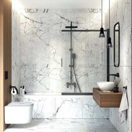 Deante NAC_N1AM - Σετ ντους με μπαταρία ALPINIA, μαύρο