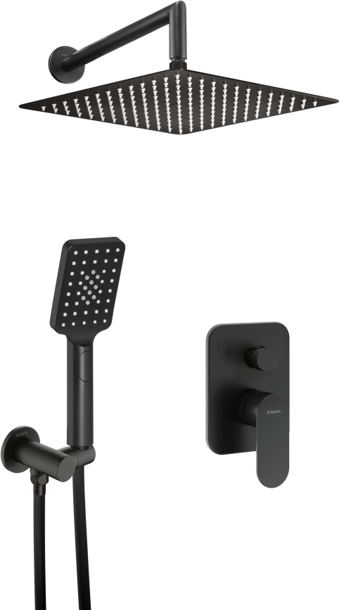 Deante NAC_N9LP - Σετ ντους με εντοιχισμένη μπαταρία ALPINIA, μαύρο