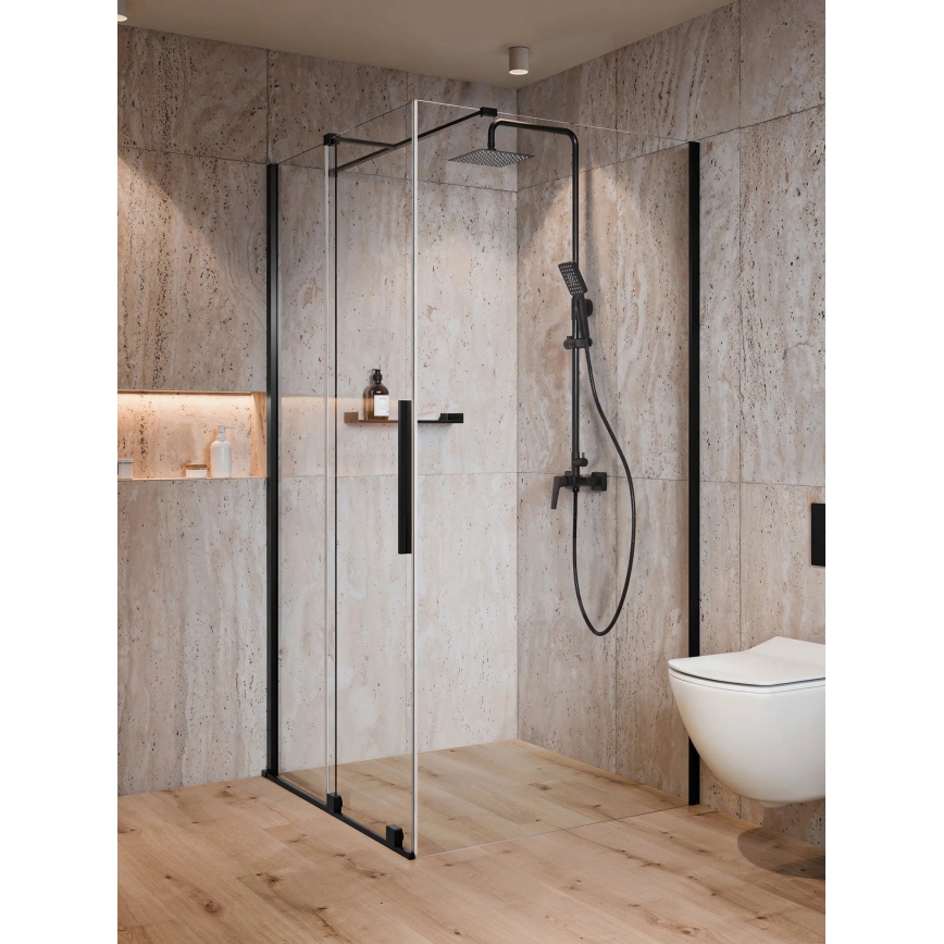 Deante NQL_N4XM - Σετ ντους με μπαταρία BLUR, μαύρο