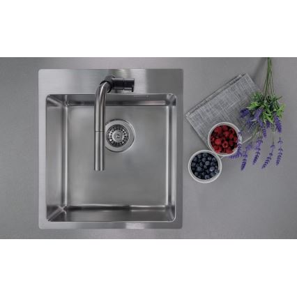 Deante ZPO_010A - Νεροχύτης κουζίνας OLFATO 50,5x45 cm brushed ατσάλι