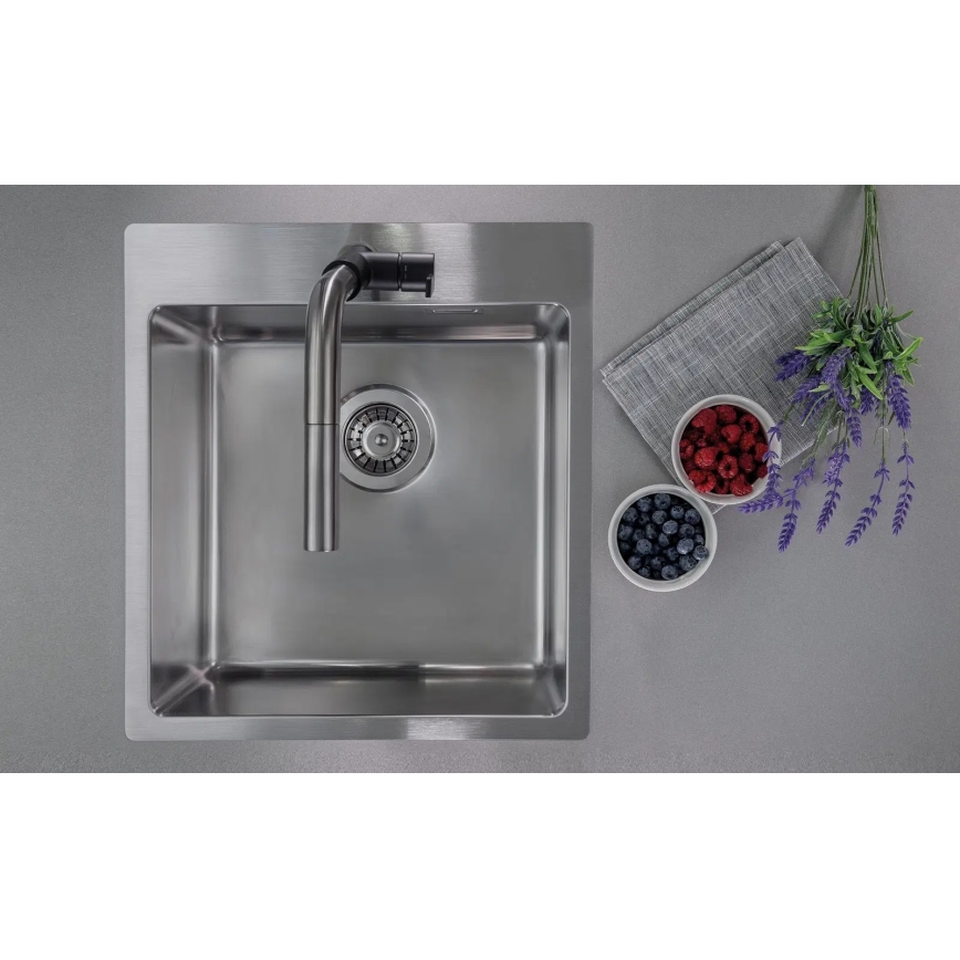 Deante ZPO_010A - Νεροχύτης κουζίνας OLFATO 50,5x45 cm brushed ατσάλι