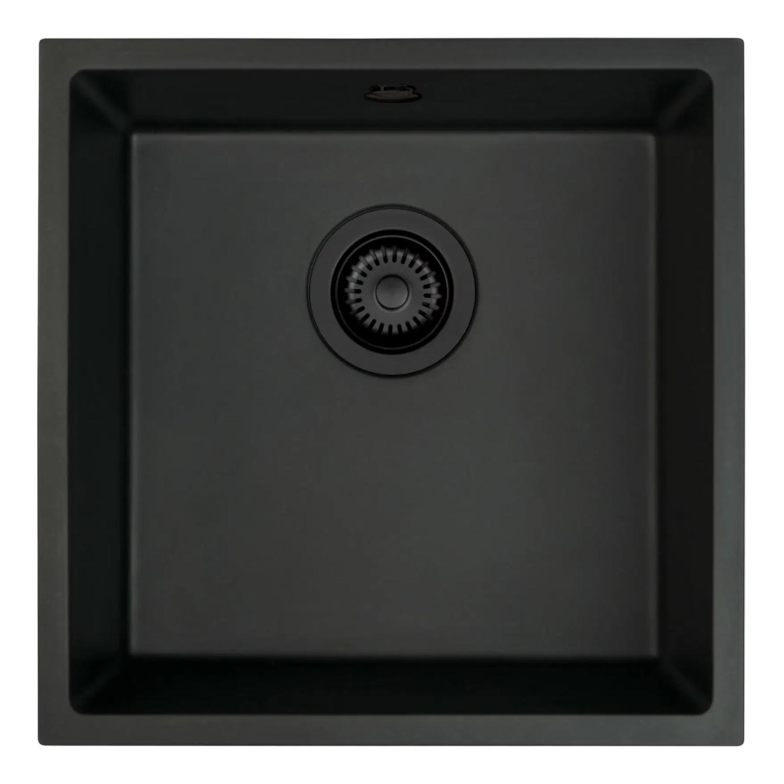 Deante ZQA_N10A - Νεροχύτης κουζίνας CORDA 44x44 cm γρανίτης/μαύρο