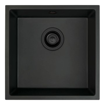 Deante ZQA_N10A - Νεροχύτης κουζίνας CORDA 44x44 cm γρανίτης/μαύρο