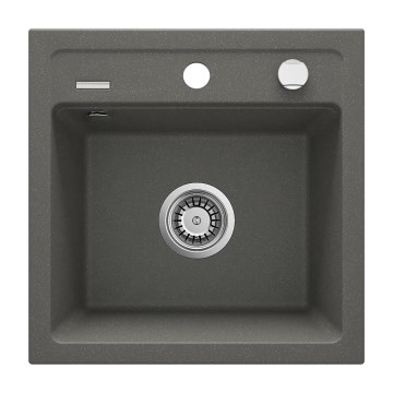 Deante ZQZ_T103 - Νεροχύτης κουζίνας ZORBA 44x44 cm γρανίτης/ανθρακί