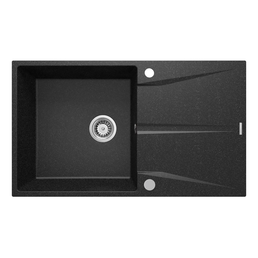 Deante ZRC_211A - Νεροχύτης κουζίνας CORIO 50x86 cm γρανίτης/γραφίτης