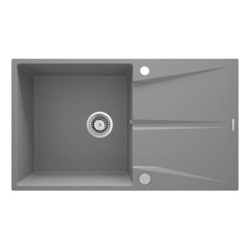 Deante ZRC_S11A - Νεροχύτης κουζίνας CORIO 50x86 cm γρανίτης/γκρι μεταλλικό
