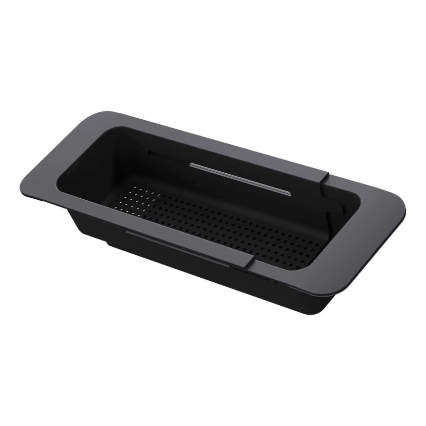 Deante ZZB_N00L - Συρόμενο καλάθι για νεροχύτη 57,4x13,4 cm μαύρο