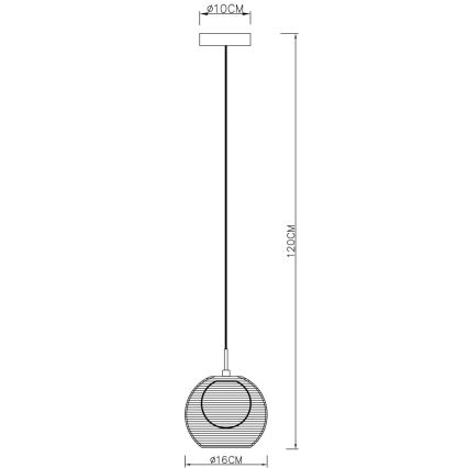 Deko-Light 342029 -  Κρεμαστό φωτιστικό οροφήςFILO 1xG9/40W/230V διάμετρος 16 cm ασημί