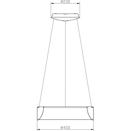 Deko-Light 342122 - Led Dimmable κρεμαστό φωτιστικό οροφής SCULPTORIS LED/27W/230V 3000K διάμετρος 45 cm