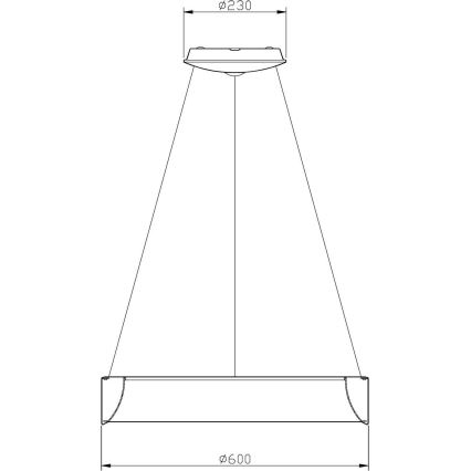 Deko-Light 342125 - Led Dimmable κρεμαστό φωτιστικό οροφής SCULPTORIS LED/27W/230V 4000K διάμετρος 60 cm