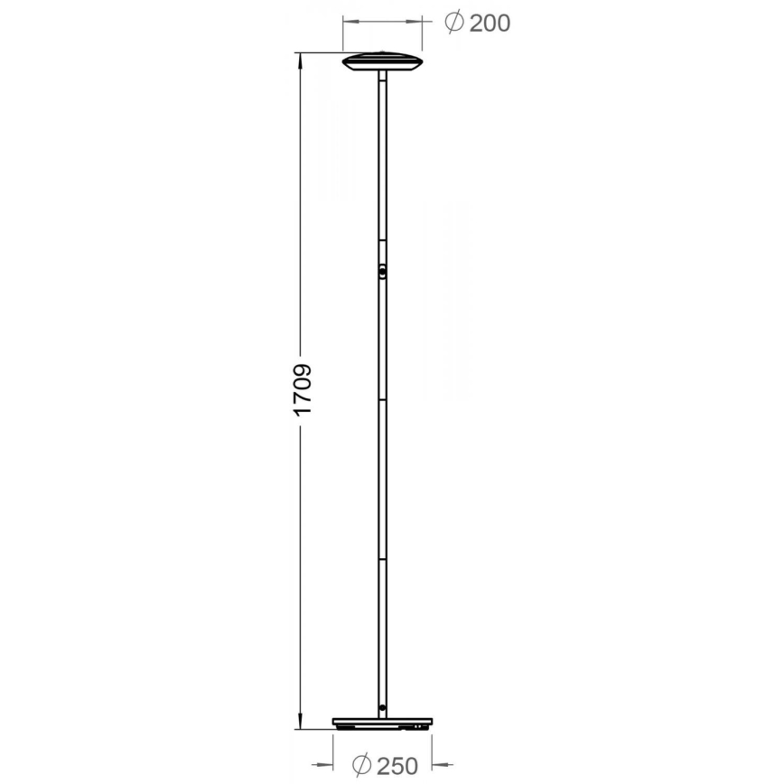 Deko-Light 343028 - Επιδαπέδια λάμπα dimming LED BERMUDA LED/18W/230V 3000K μαύρο
