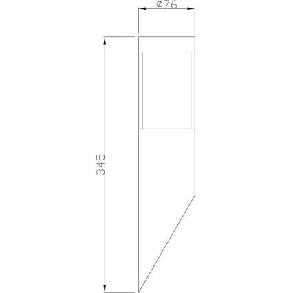 Deko-Light 731106 - Επιτοίχιο φωτιστικό εξωτερικού χώρου PORRIMA 1xGU10/5W/230V IP44 ματ χρώμιο