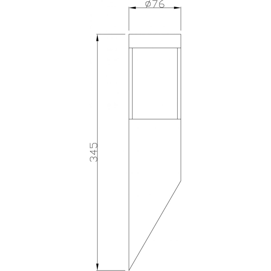 Deko-Light 731106 - Επιτοίχιο φωτιστικό εξωτερικού χώρου PORRIMA 1xGU10/5W/230V IP44 ματ χρώμιο