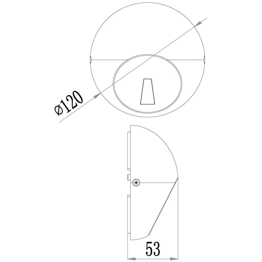 Deko-Light 731111 - Επιτοίχιο φωτιστικό εξωτερικού χώρου LED AQUILAE LED/3,5W/230V IP65 ανθρακί