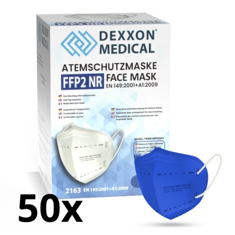 DEXXON MEDICAL Μάσκα προστασίας FFP2 NR Σκούρο μπλε 50 τμχ