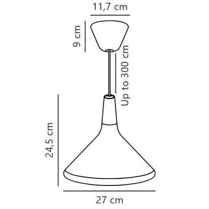 DFTP by Nordlux - Κρεμαστό φωτιστικό οροφής NORI 1xE27/40W/230V