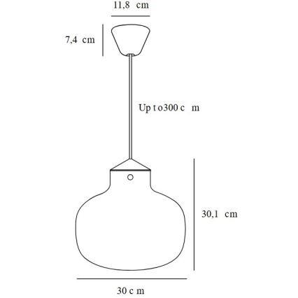 DFTP by Nordlux - Κρεμαστό φωτιστικό οροφής RAITO 1xE27/25W/230V
