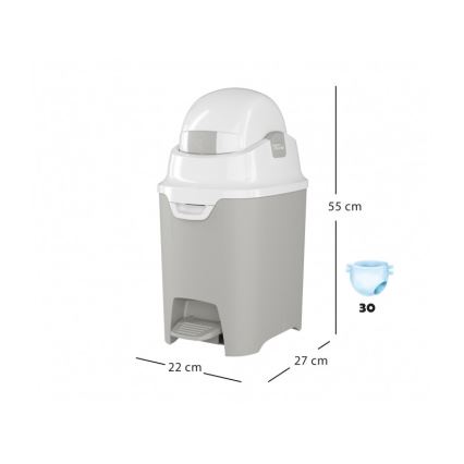 DiaperChamp - Κάδος απόρριψης πανών ONE HANDSFREE γκρι