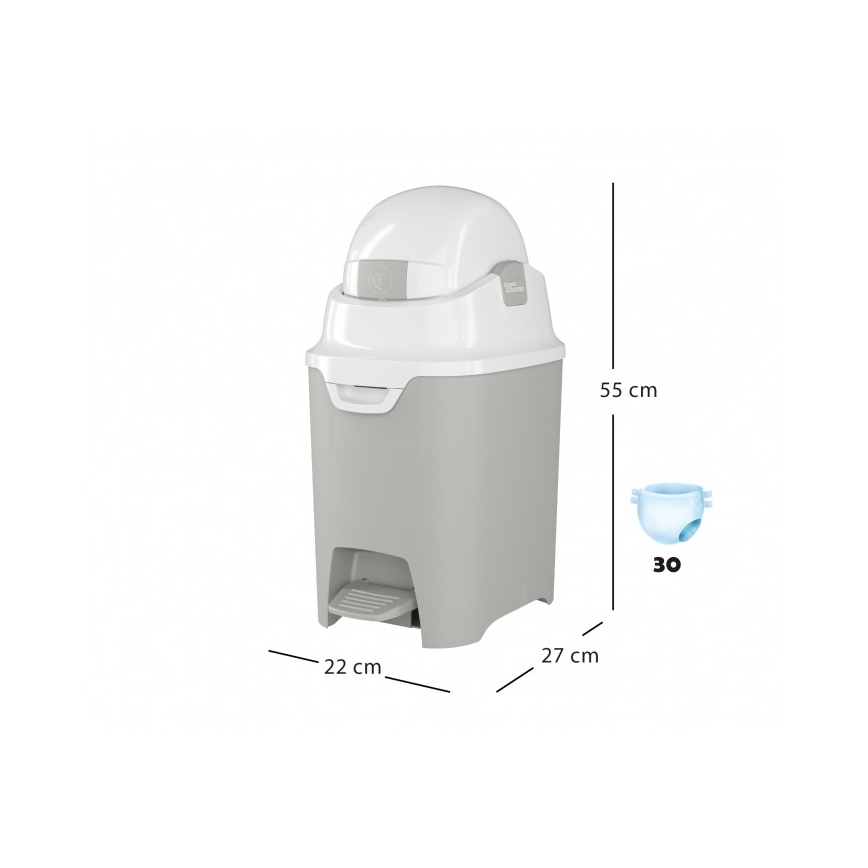 DiaperChamp - Κάδος απόρριψης πανών ONE HANDSFREE γκρι